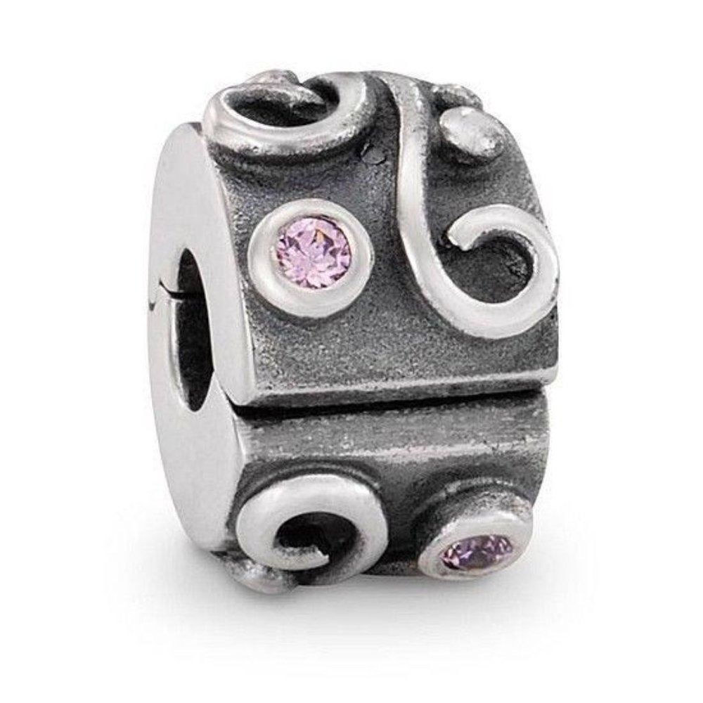 PANDORA Swirl Silver & Pi
